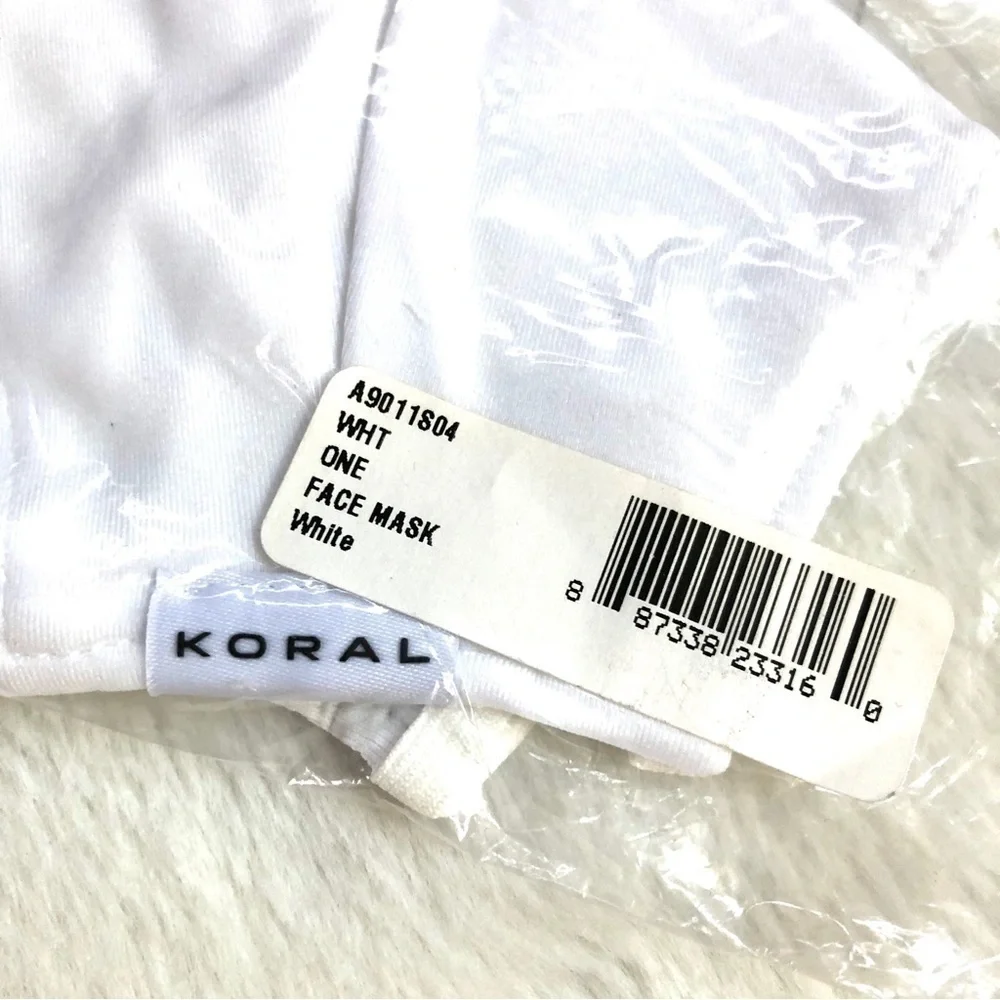 🔴 5 for $10 ONE KORAL by Ilana Kugel White Reusable Face Mask